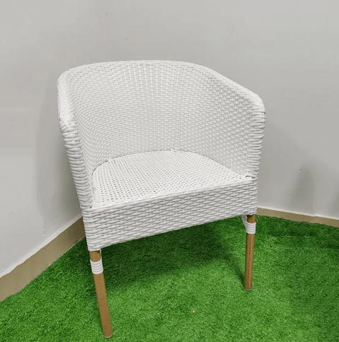 rattan white chair