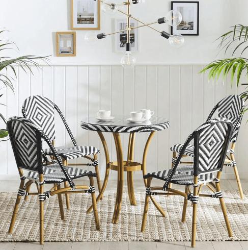 rattan french bistro chair